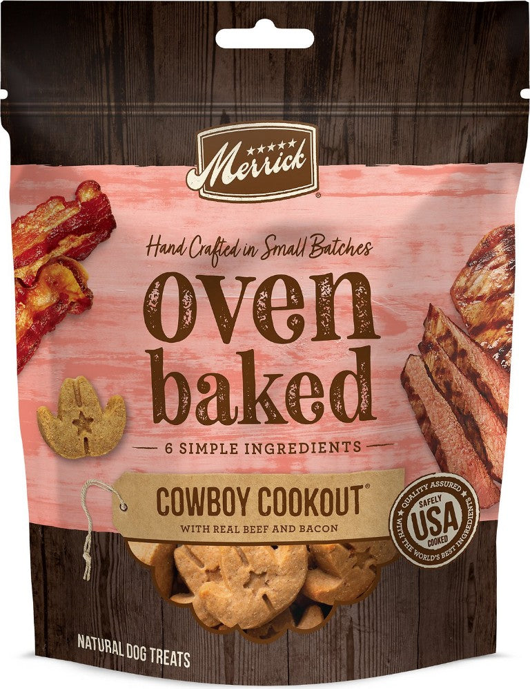 11 oz Merrick Oven Baked Cowboy Cookout Real Beef & Bacon Dog Treats