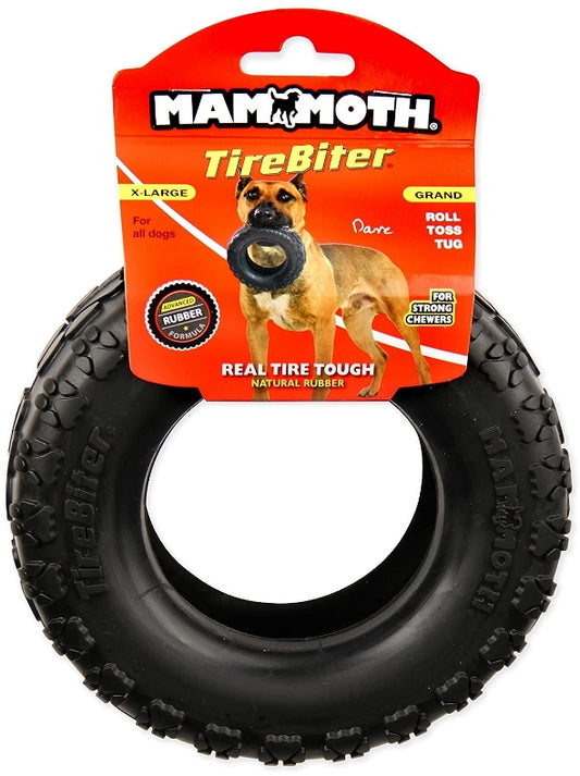 X-Large - 1 count Mammoth TireBiter II Natural Rubber Dog Toy