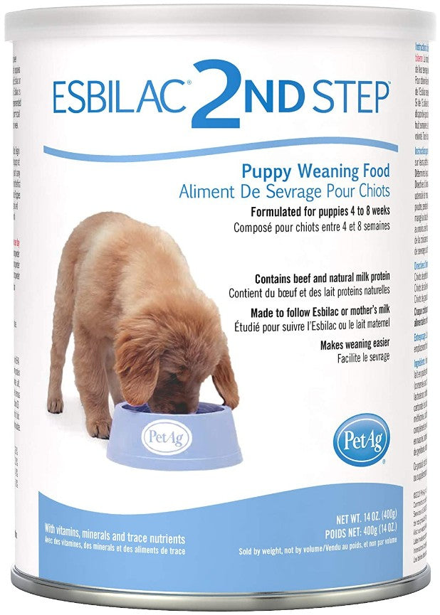 14 oz PetAg Esbilac 2nd Step Puppy Weaning Food for Puppies 4 to 8 Weeks