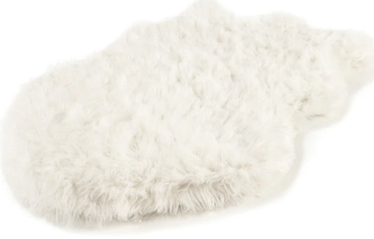 Large/Extra Large - 1 count Paw PupRug Faux Fur Orthopedic Dog Bed White