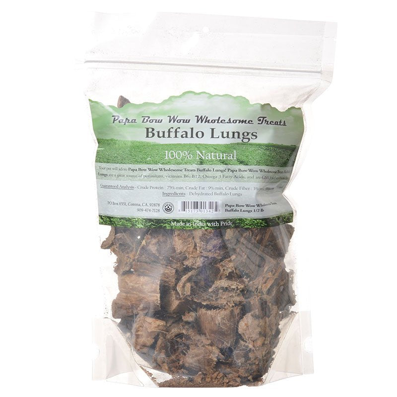 0.5 lb Papa Bow Wow Buffalo Lungs Dog Treats