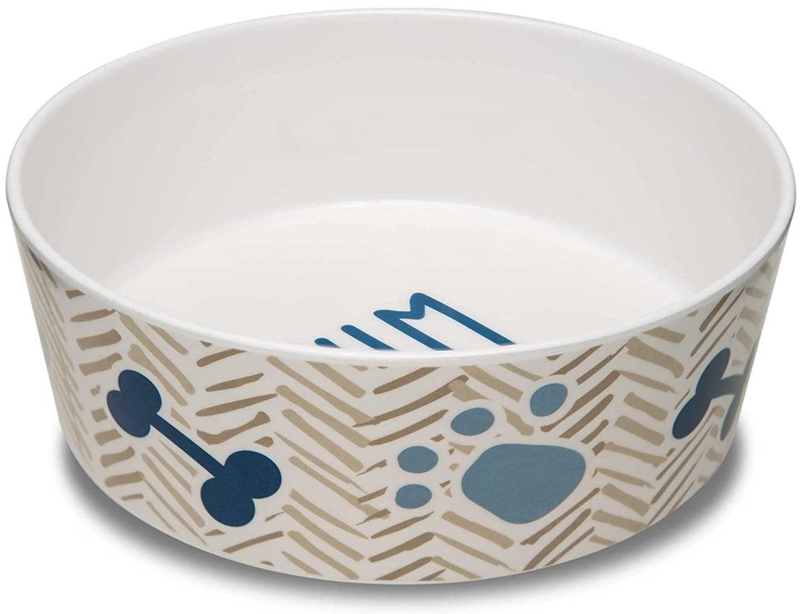 Large - 1 count Loving Pets Dolce Moderno Bowl Yum Chevron Design