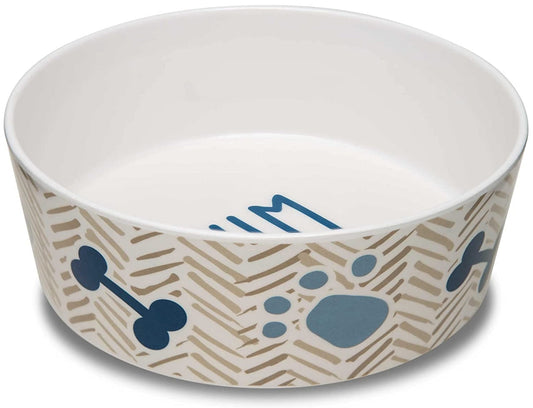 Large - 1 count Loving Pets Dolce Moderno Bowl Yum Chevron Design