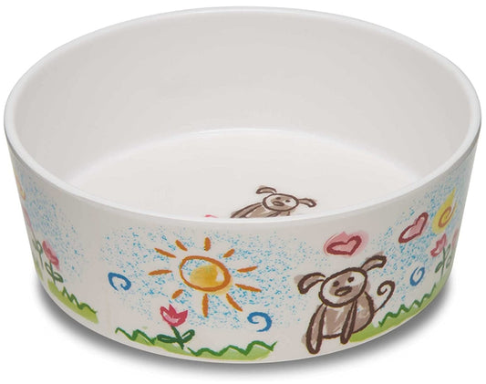 Large - 1 count Loving Pets Dolce Moderno Bowl Puppy Forever Design