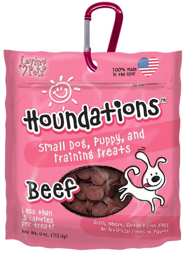 4 oz Loving Pets Houndations Training Treats Beef