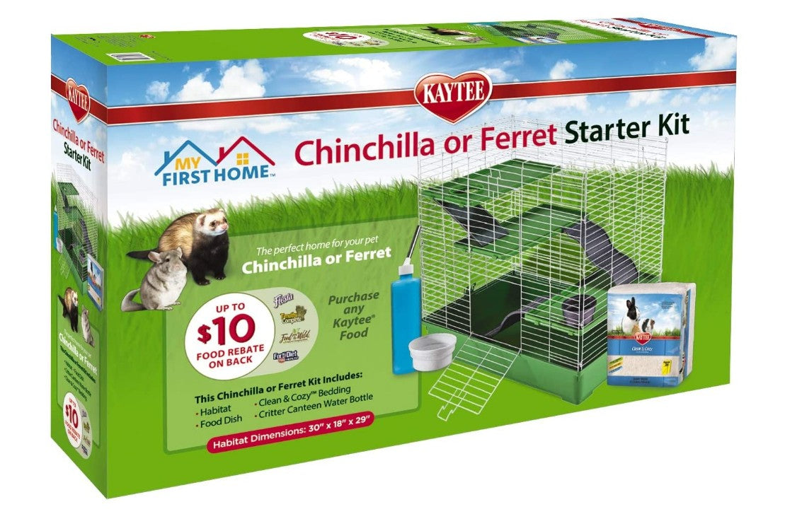 1 count Kaytee My First Home Chinchilla or Ferret Starter Kit