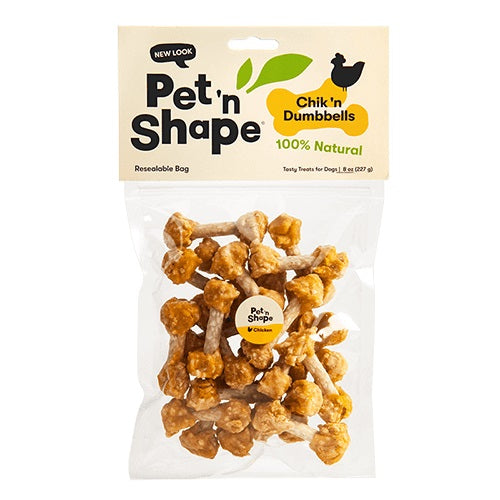 8 oz Pet n Shape Chik n Dumbbells Natural Chicken Dog Treats