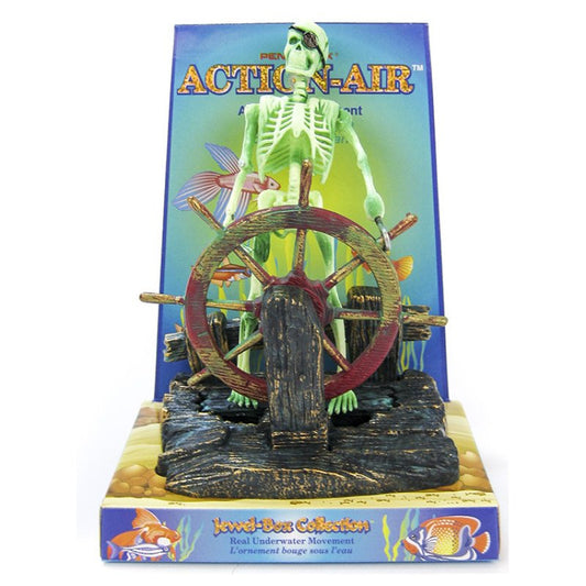 1 count Penn Plax Action Aerating Skeleton at Wheel