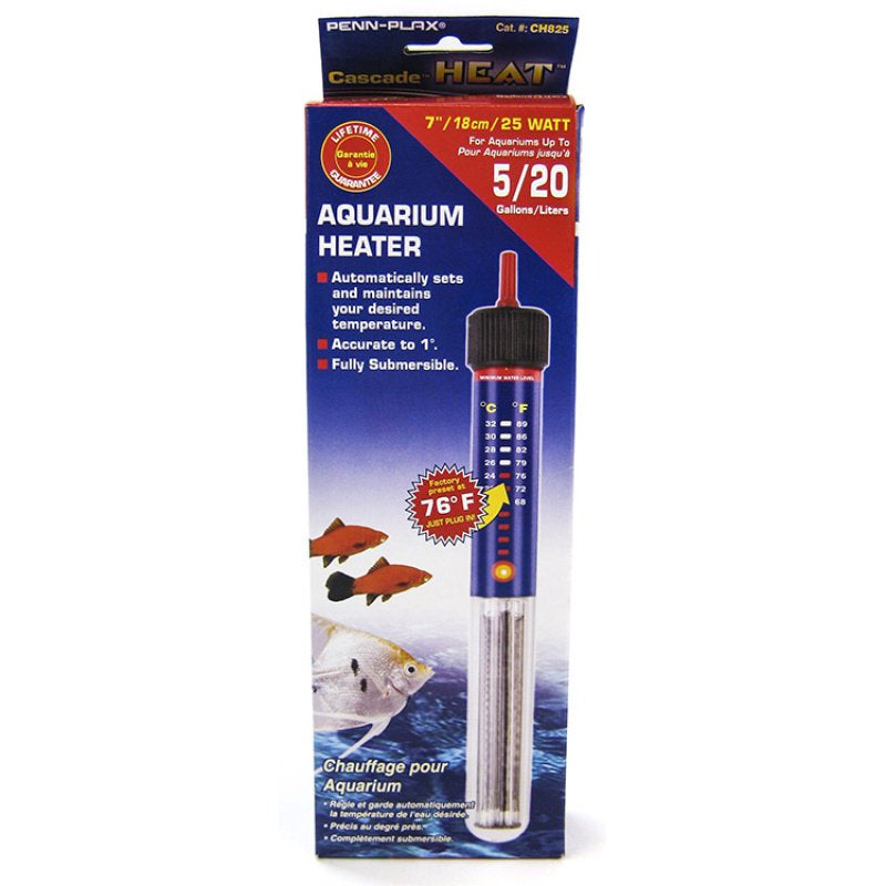 25 watt Cascade Submersible Aquarium Heater