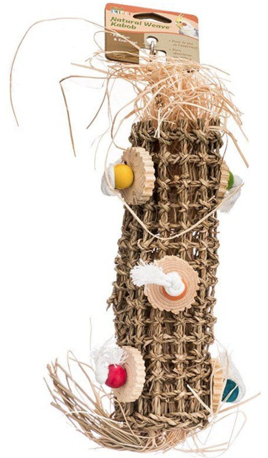 Medium - 1 count Penn Plax Bird Life Natural Weave Kabob for Birds