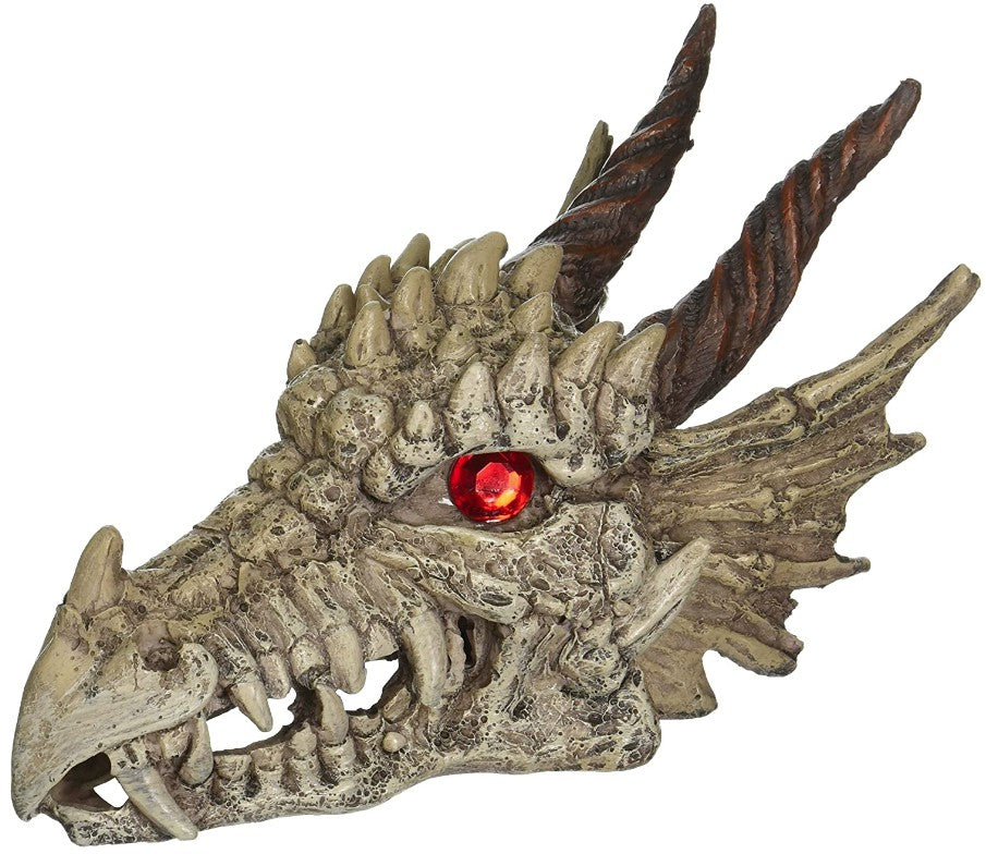 Large - 1 count Penn Plax Gazers Dragon Skull Aquarium Ornament