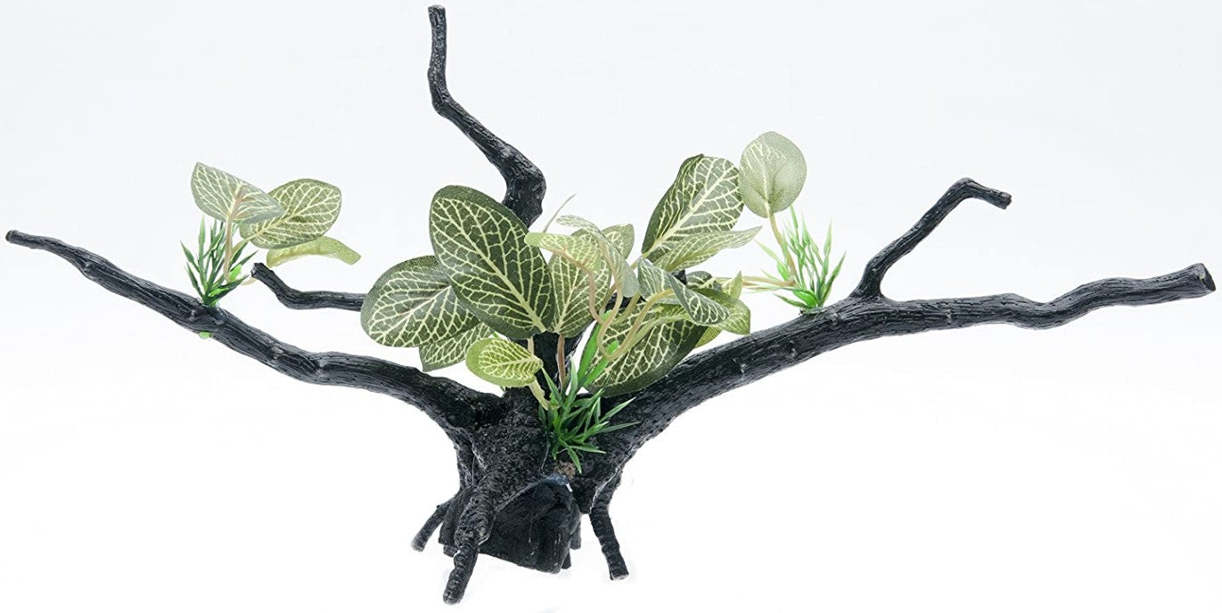 1 count Penn Plax Driftwood Plant Green Wide