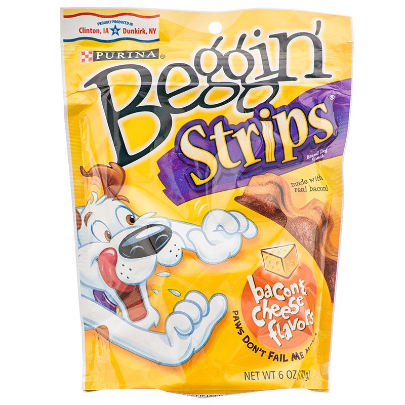 6 oz Purina Beggin' Strips Real Bacon and Cheese Flavor Dog Treats