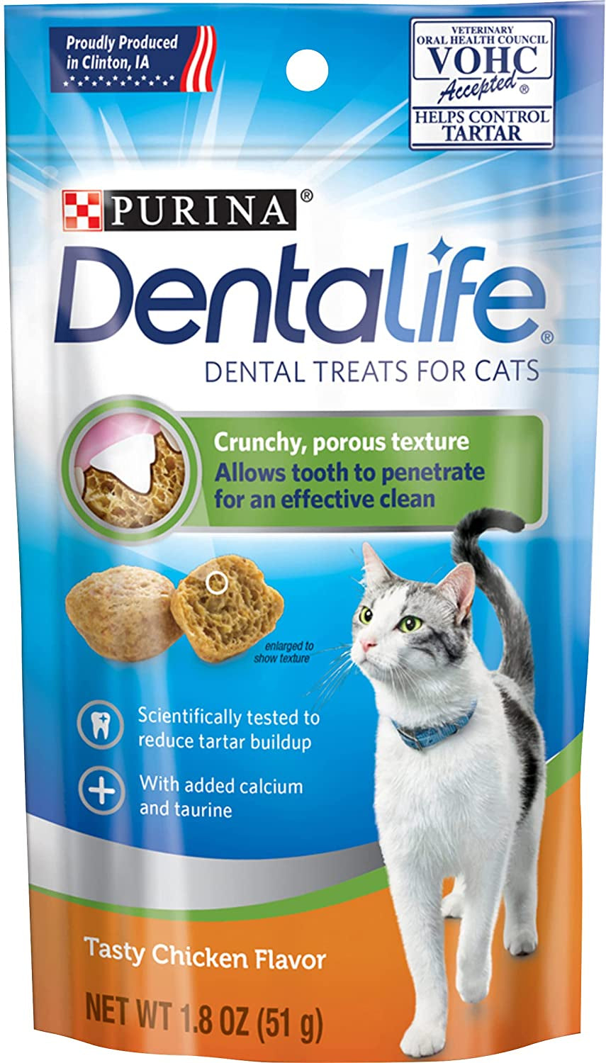 1.8 oz Purina DentaLife Dental Treats for Cats Chicken