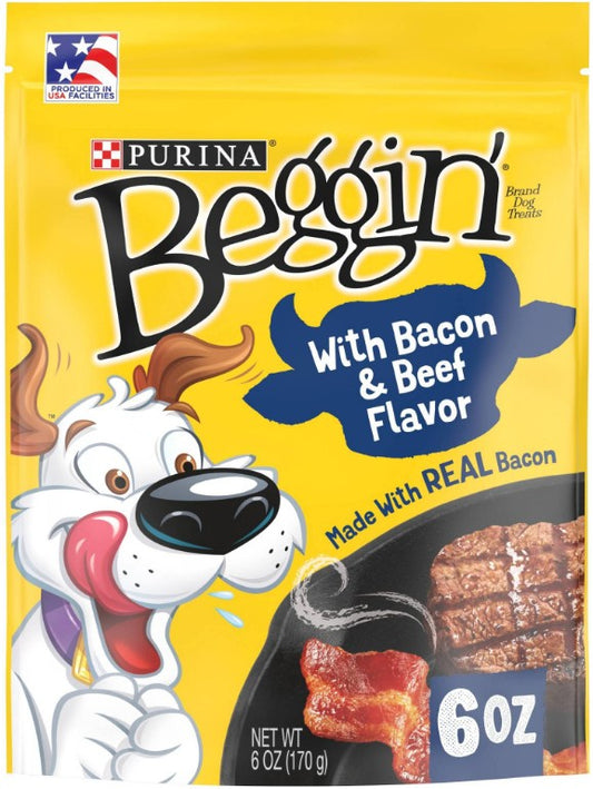 6 oz Purina Beggin' Strips Bacon and Beef Flavor