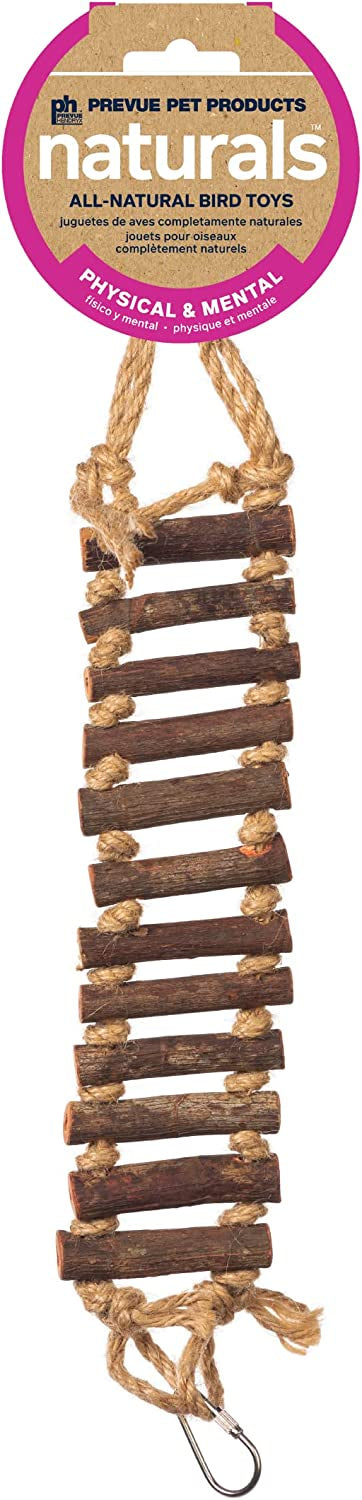 Medium - 1 count Prevue Naturals Wood and Rope Ladder Bird Toy