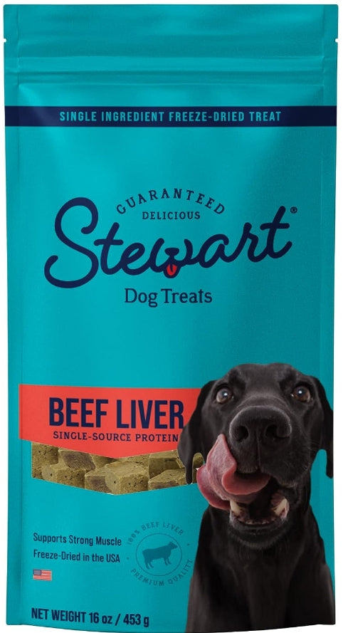 16 oz Stewart Beef Liver Freeze Dried Dog Training Treats