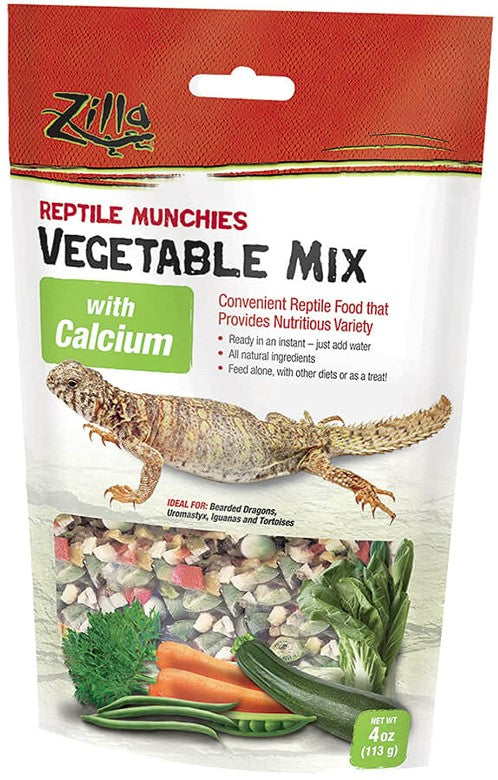 4 oz Zilla Reptile Munchies Vegetable Mix with Calcium