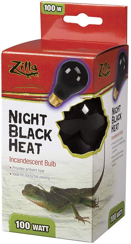 100 watt - 1 count Zilla Night Black Heat Incandescent Bulb for Reptiles