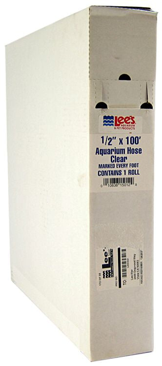 1/2" ID x 100 feet Lees Flexible Clear Aquarium Water Tubing