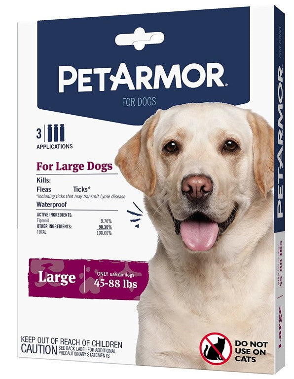 3 count PetArmor Flea and Tick Treatment for Large Dogs (45-88 Pounds)