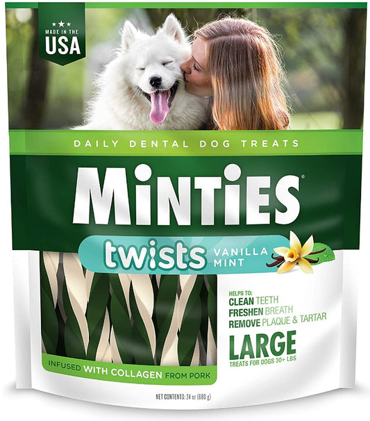 24 oz Sergeants Minties Twists Dental Treats Large