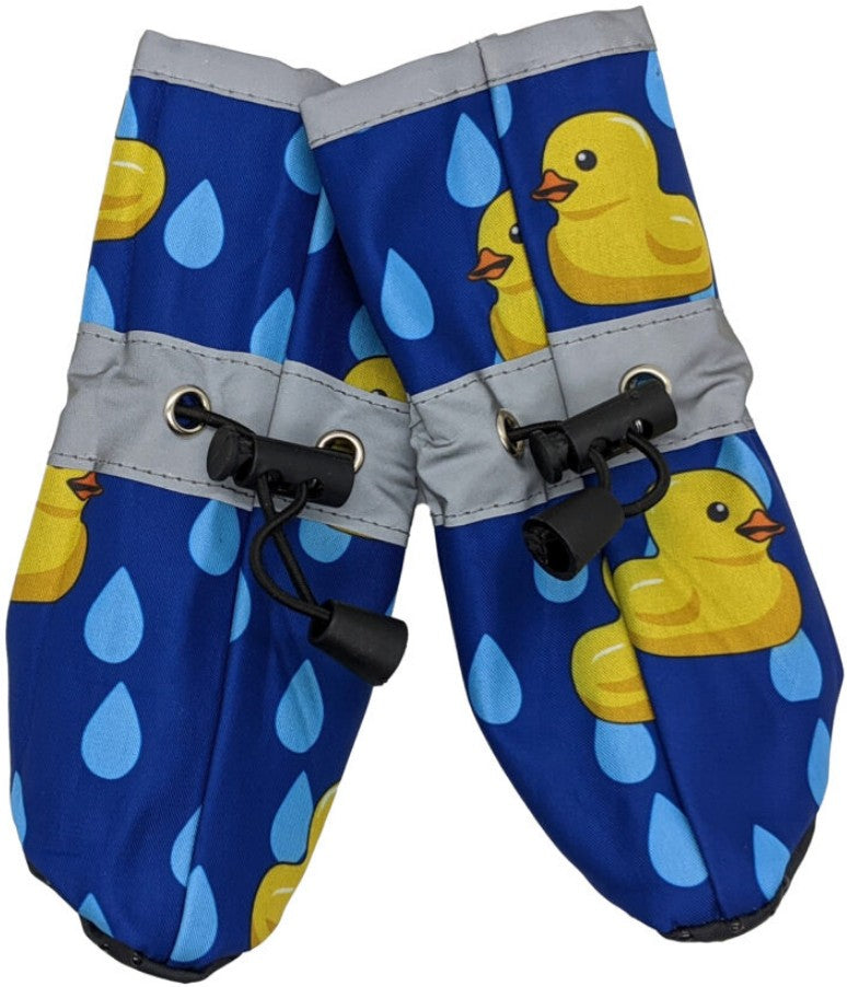 Large - 1 count Fashion Pet Rubber Ducky Dog Rainboots Royal Blue