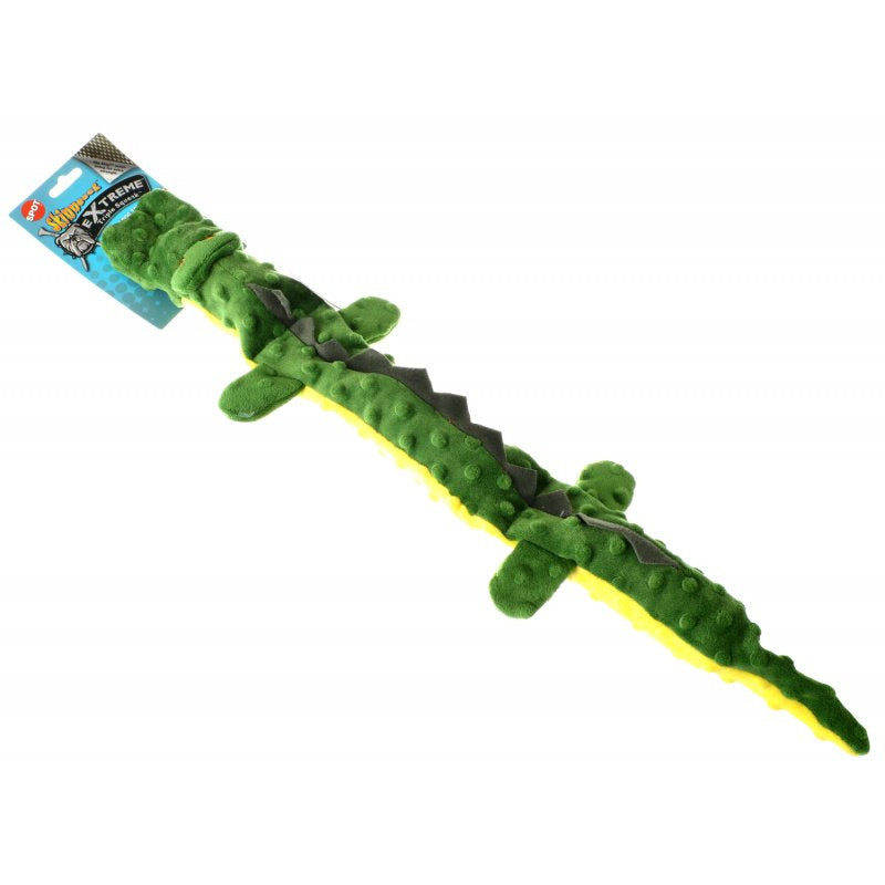 1 count Skinneeez Extreme Triple Squeak Crocodile Dog Toy