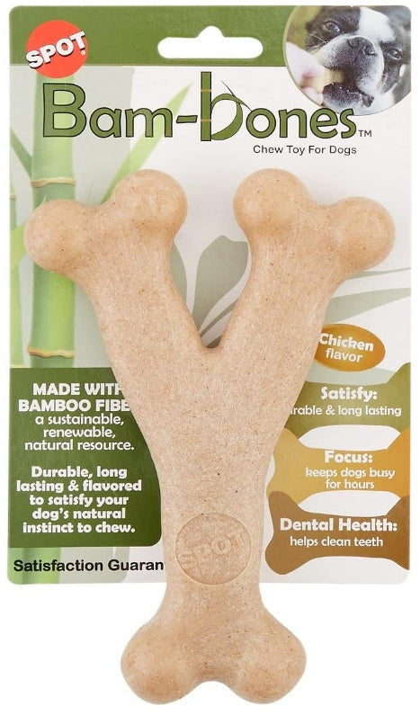 1 count Spot Bambone Wish Bone Chicken Dog Treat Large