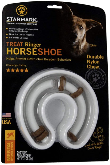 1 count Starmark Horseshoe Ringer Treat Toy