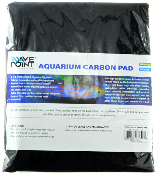 1 count WavePoint Aquarium Carbon Pad Universal Filter Pad