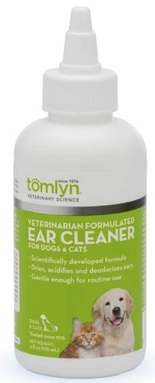 4 oz Tomlyn Veterinarian Formulated Ear Cleaner for Dogs and Cats