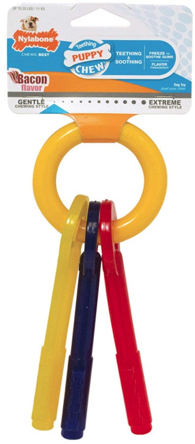 Small - 1 count Nylabone Puppy Chew Teething Keys Toy