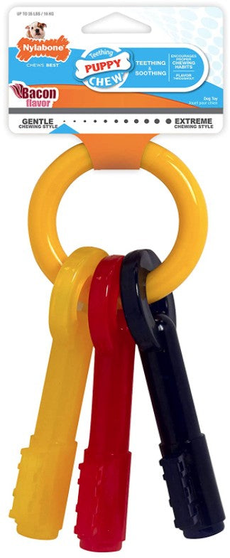 Large - 1 count Nylabone Puppy Chew Teething Keys Toy