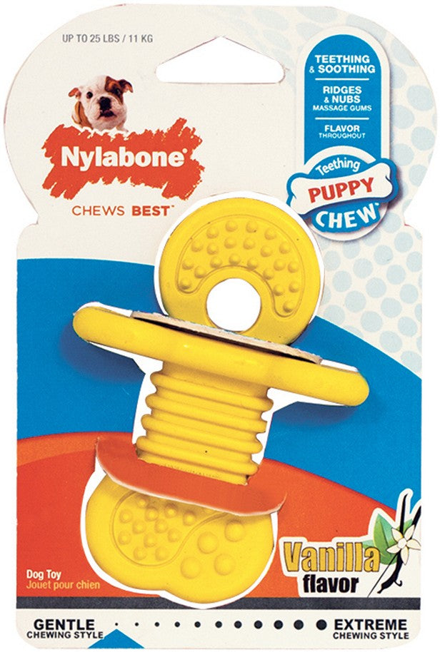 1 count Nylabone Puppy Teether Chew Toy Small Vanilla Flavor