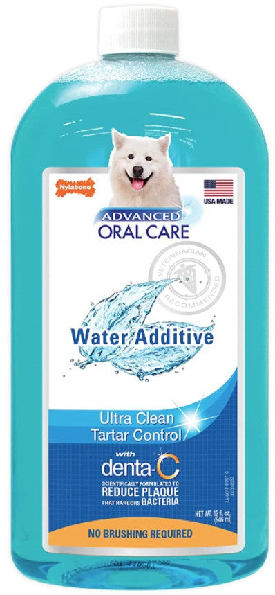 32 oz Nylabone Advanced Oral Care Water Additive Ultra Clean Tartar Control for Dogs