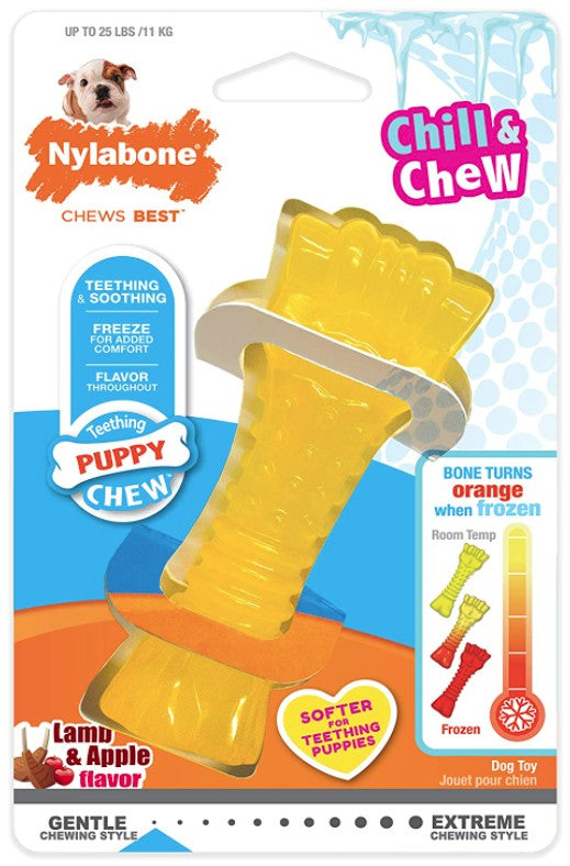 1 count Nylabone Puppy Chew Color Changing Chill N Chew Bone Mini Souper