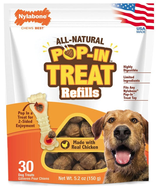 30 count Nylabone Pop-In Treat Refills for Power Chew Treat Toy Combo