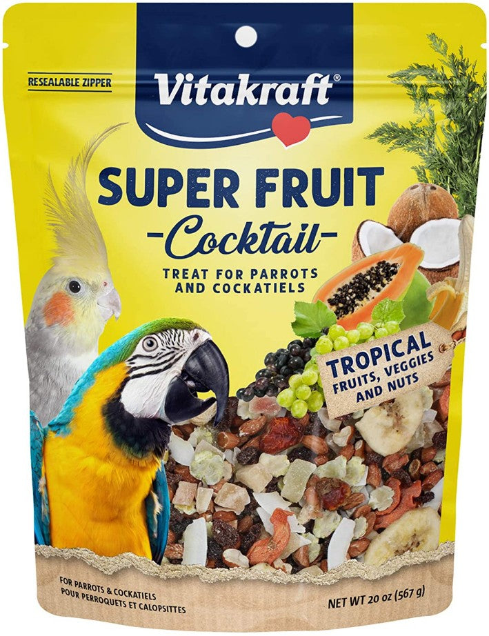 20 oz Vitakraft Super Fruit Cocktail Treat for All Parrots and Cockatiels