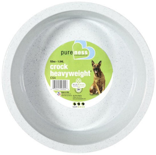 52 oz - 1 count Van Ness Crock Heavyweight Feeding Dish for Food or Water