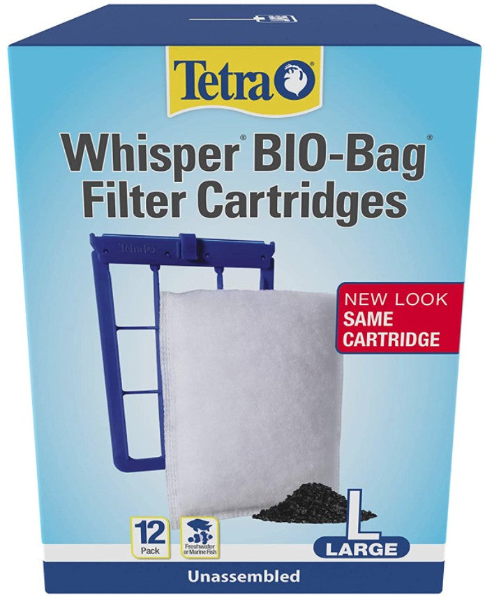 12 count Tetra Whisper Bio-Bag Disposable Filter Cartridges Large