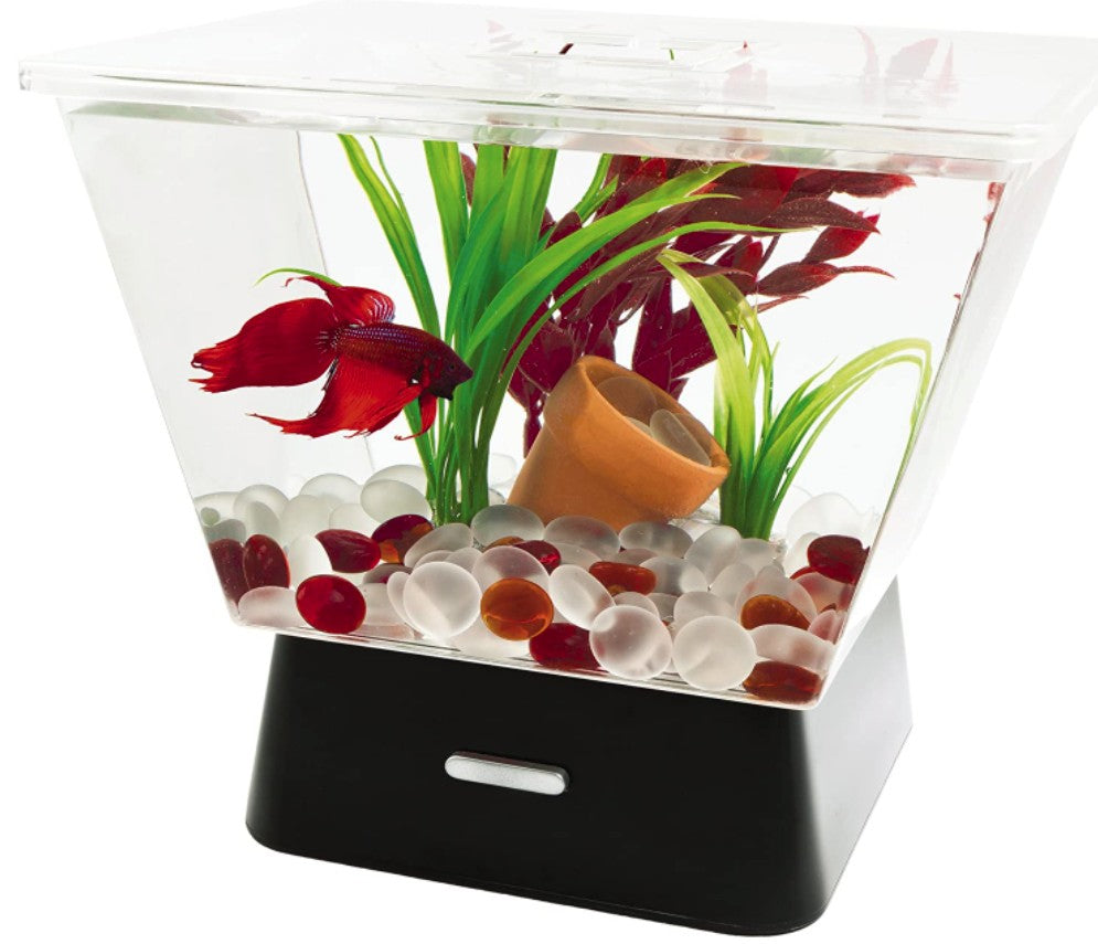 1 count Tetra LED Betta Tank with Base Lighting 1 Gallon