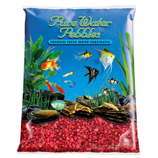 25 lb Pure Water Pebbles Aquarium Gravel Currant Red