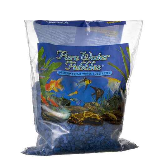 2 lb Pure Water Pebbles Aquarium Gravel Marine Blue