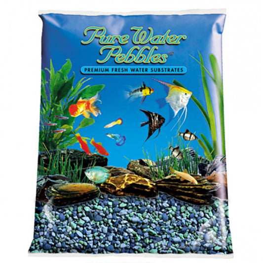 25 lb Pure Water Pebbles Aquarium Gravel Blue Lagoon