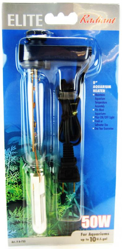 50 watt Elite Radiant Aquarium Heater 8" Long