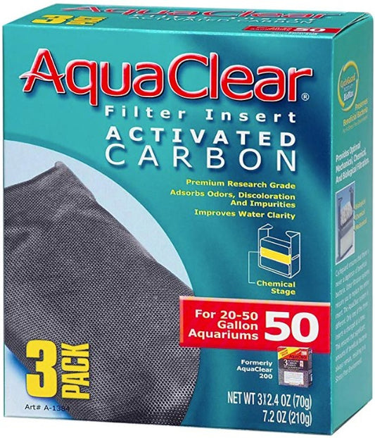 50 gallon - 3 count AquaClear Filter Insert Activated Carbon