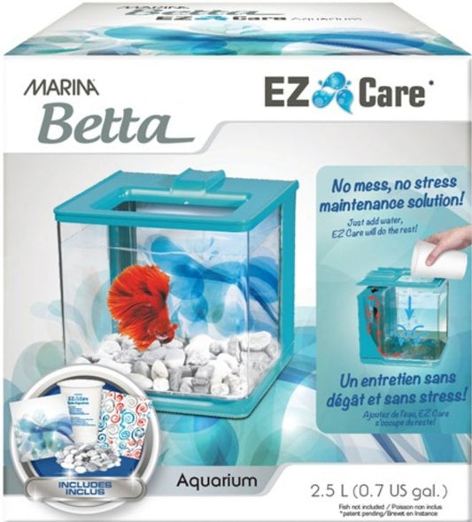 Blue - 1 count Marina Betta EZ Care Aquarium Kit 0.7 Gallon