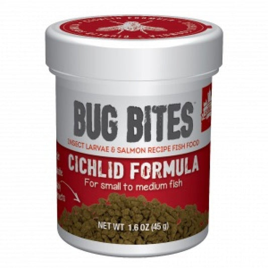 1.6 oz Fluval Bug Bites Cichlid Formula Granules for Small-Medium Fish