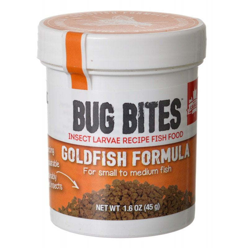 1.59 oz Fluval Bug Bites Goldfish Formula Granules for Small-Medium Fish